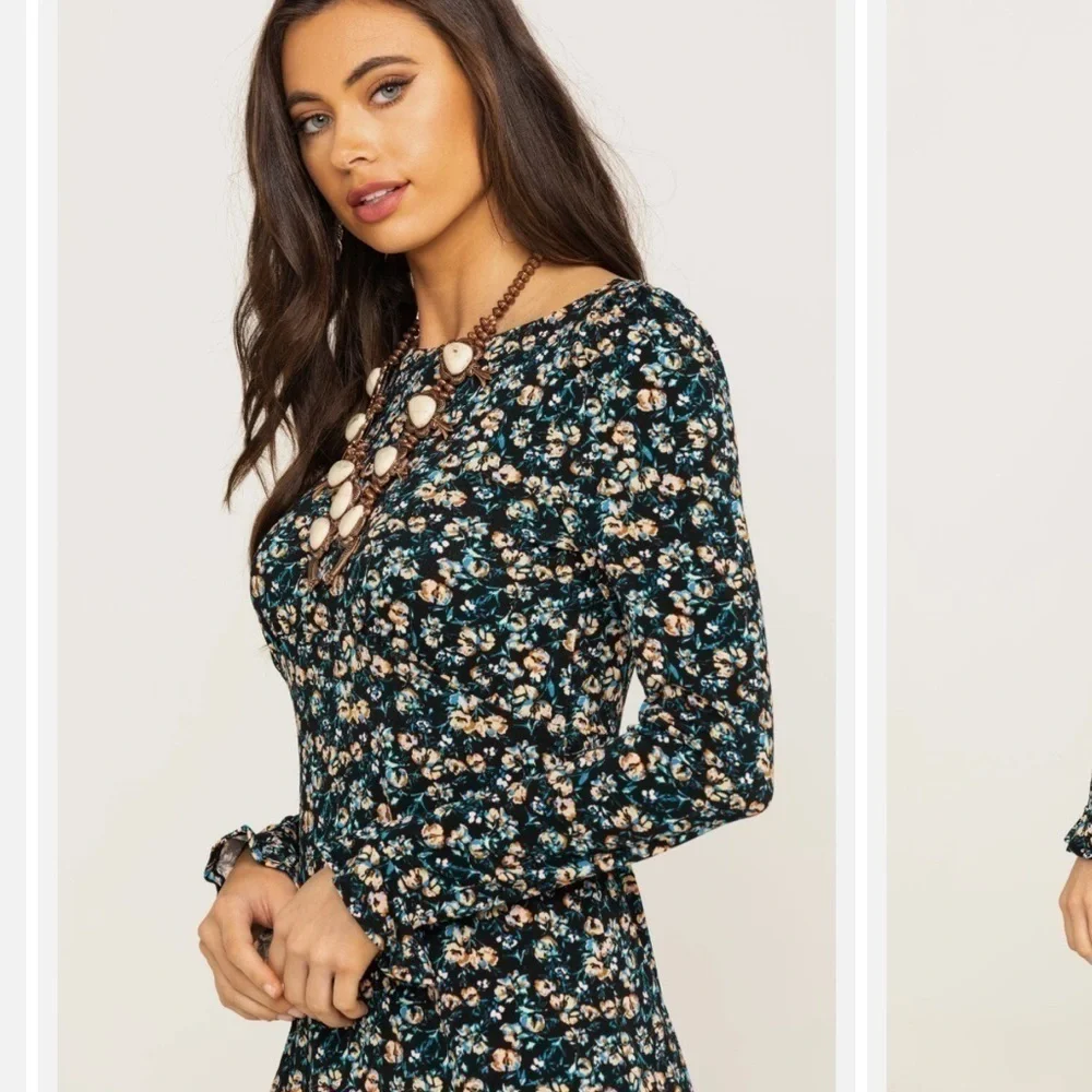 Free People ditzy floral print mini dress - Picture 3 of 14
